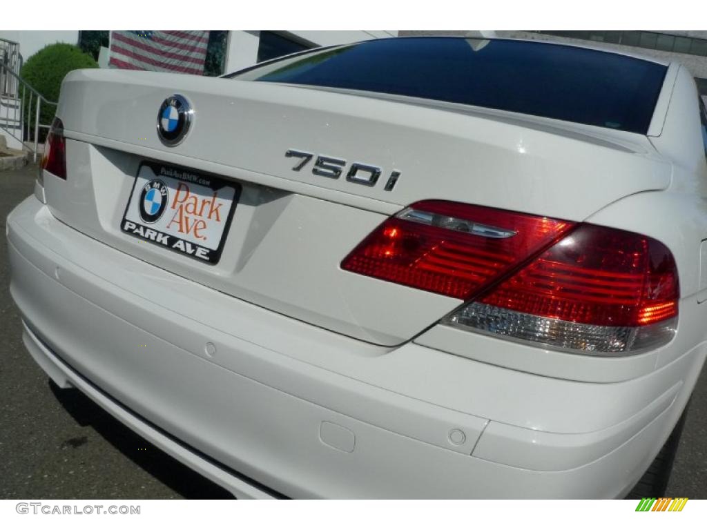 2008 7 Series 750i Sedan - Alpine White / Black photo #7