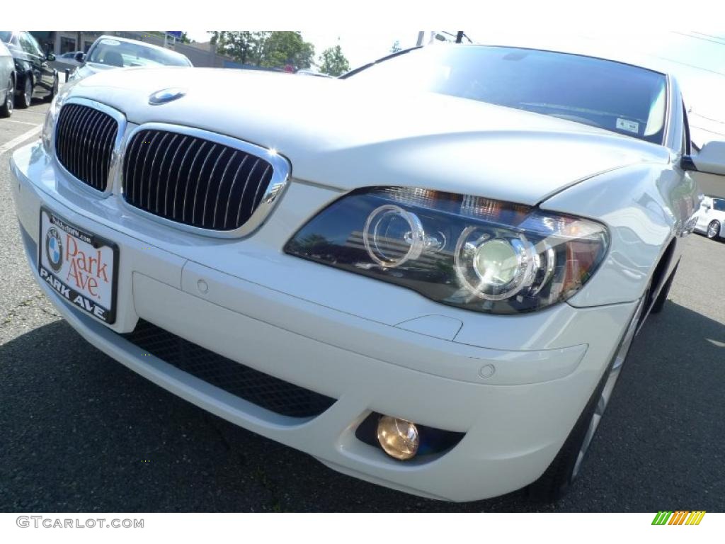 2008 7 Series 750i Sedan - Alpine White / Black photo #8
