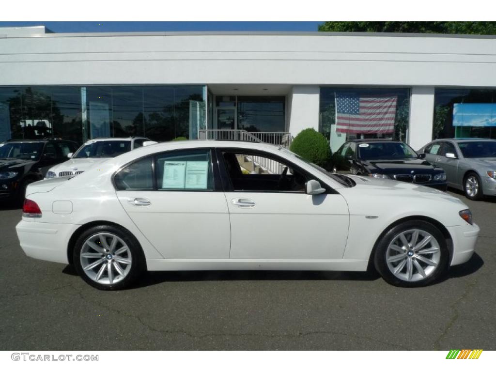 2008 7 Series 750i Sedan - Alpine White / Black photo #9
