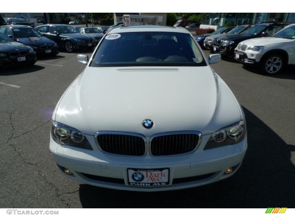 2008 7 Series 750i Sedan - Alpine White / Black photo #10