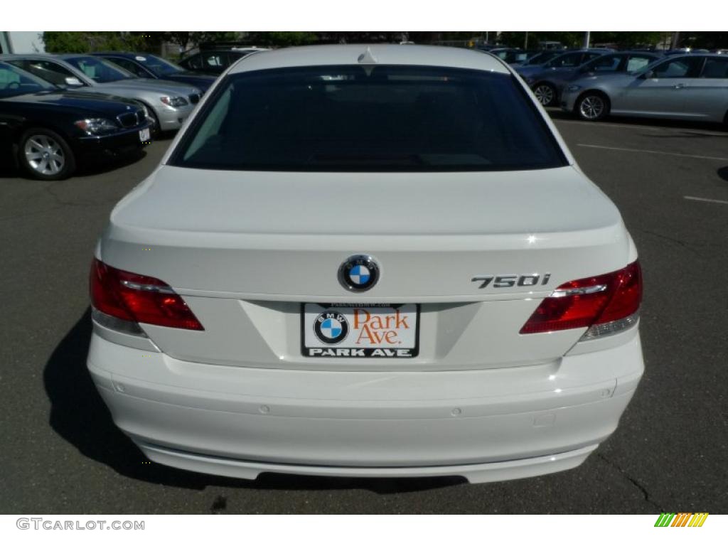 2008 7 Series 750i Sedan - Alpine White / Black photo #13