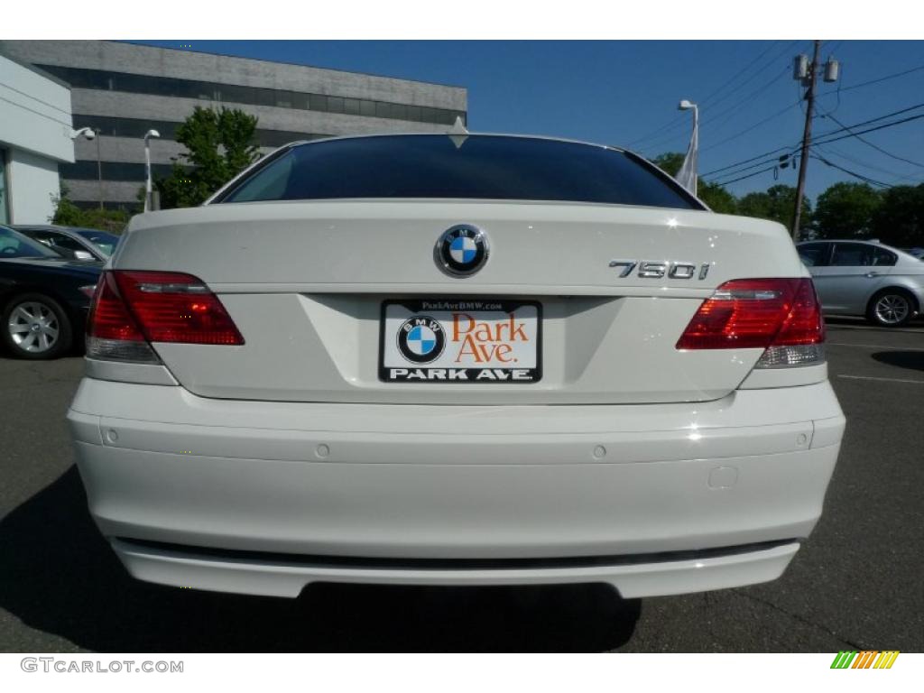 2008 7 Series 750i Sedan - Alpine White / Black photo #14