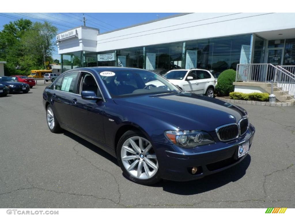2007 7 Series 750Li Sedan - Monaco Blue Metallic / Flannel Grey photo #1