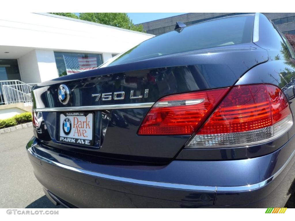 2007 7 Series 750Li Sedan - Monaco Blue Metallic / Flannel Grey photo #5