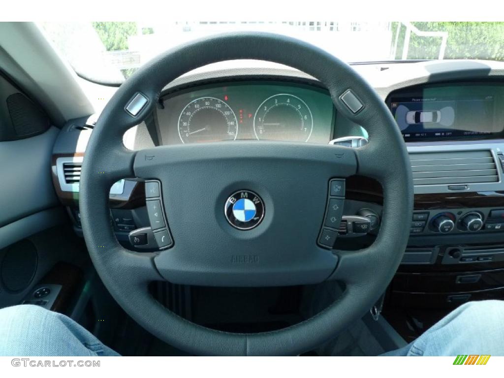 2007 7 Series 750Li Sedan - Monaco Blue Metallic / Flannel Grey photo #38