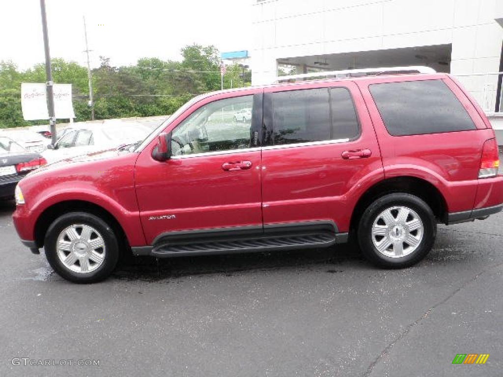 2003 Aviator Premium AWD - Vivid Red Metallic / Light Parchment photo #1