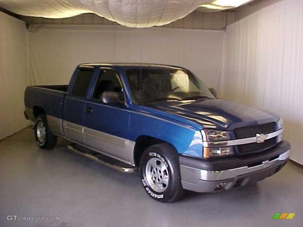 2003 Silverado 1500 LS Extended Cab - Arrival Blue Metallic / Dark Charcoal photo #1