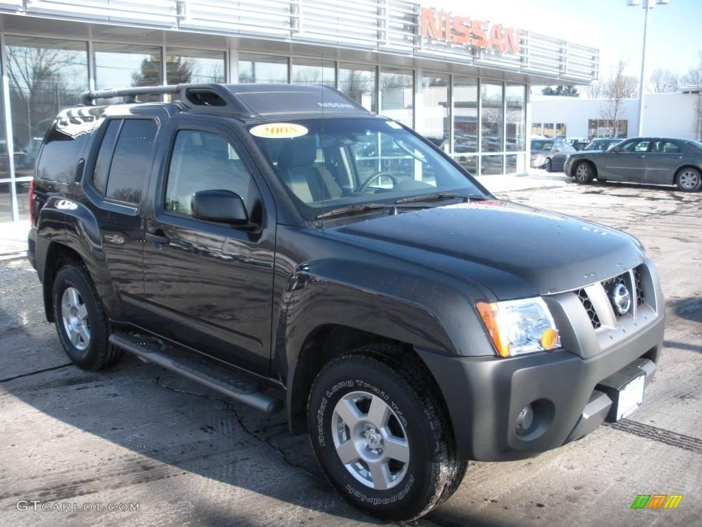 2008 Xterra S 4x4 - Night Armor Dark Gray / Steel/Graphite photo #3