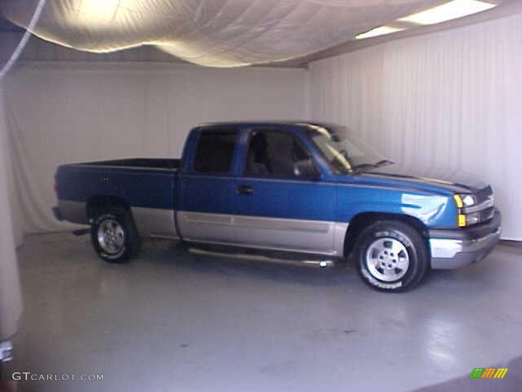 2003 Silverado 1500 LS Extended Cab - Arrival Blue Metallic / Dark Charcoal photo #3