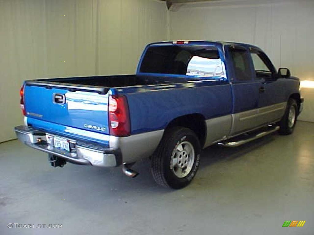 2003 Silverado 1500 LS Extended Cab - Arrival Blue Metallic / Dark Charcoal photo #17