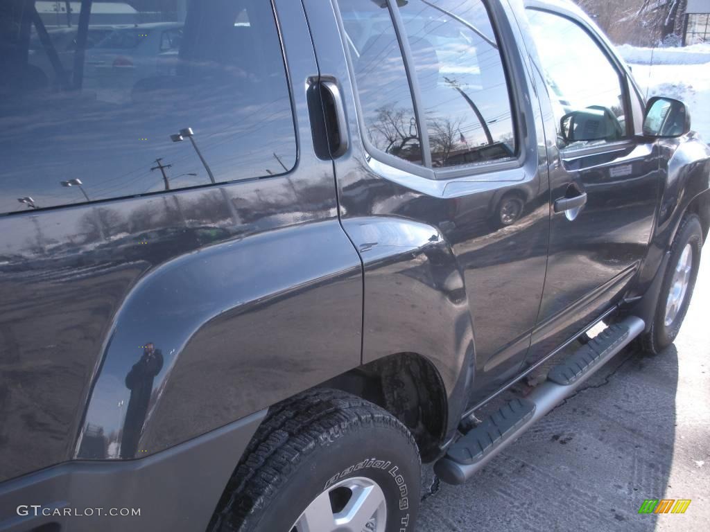2008 Xterra S 4x4 - Night Armor Dark Gray / Steel/Graphite photo #6