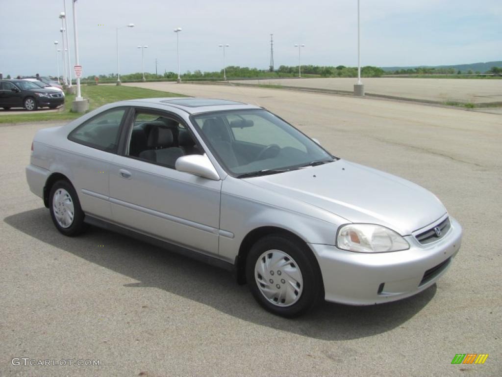 1999 Civic EX Coupe - Vogue Silver Metallic / Dark Gray photo #13