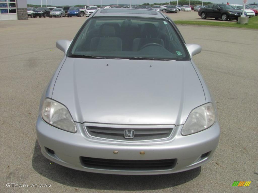 1999 Civic EX Coupe - Vogue Silver Metallic / Dark Gray photo #14