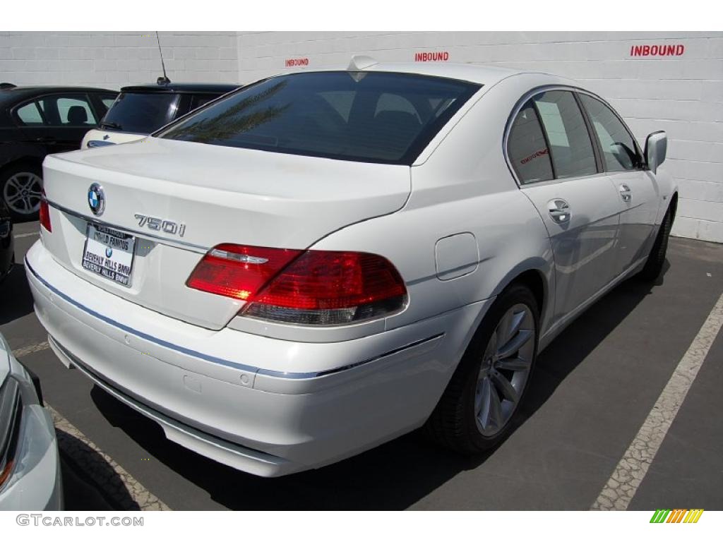 2008 7 Series 750i Sedan - Alpine White / Black photo #3