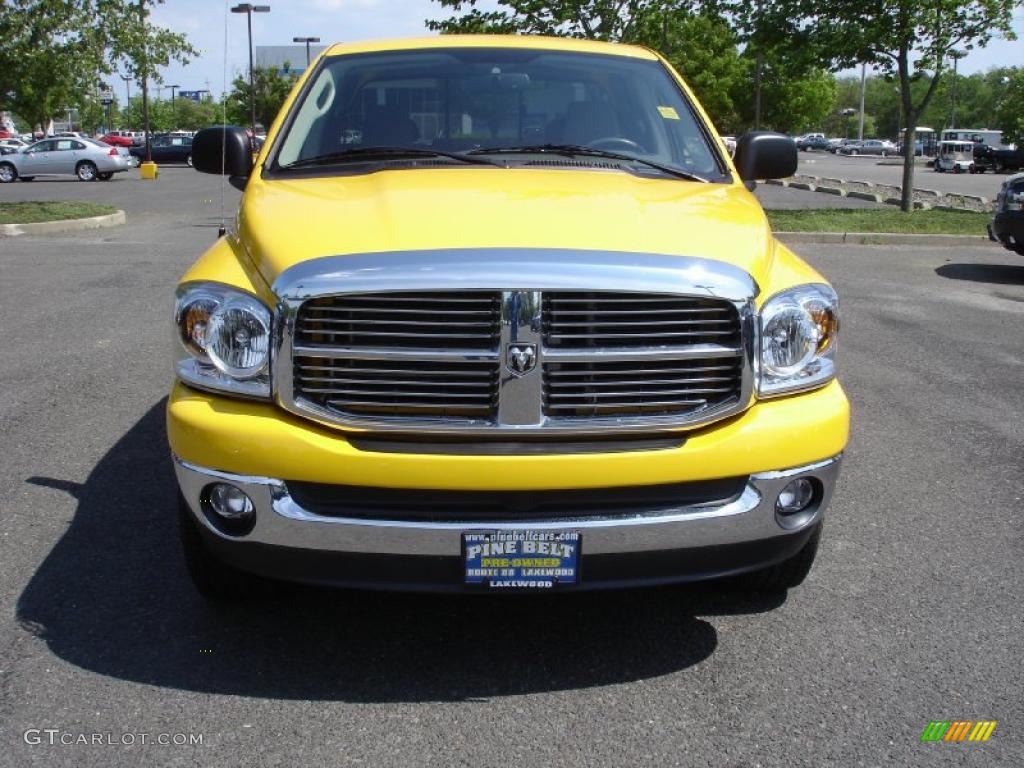 2008 Ram 1500 Big Horn Edition Quad Cab 4x4 - Detonator Yellow / Medium Slate Gray photo #2
