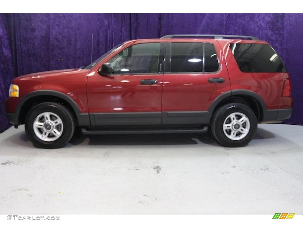 2003 Explorer XLT - Redfire Metallic / Graphite Grey photo #4