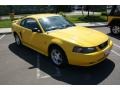 2004 Screaming Yellow Ford Mustang V6 Coupe  photo #3