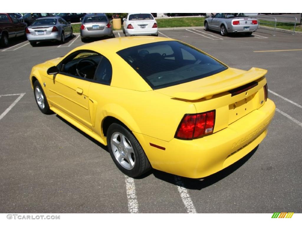2004 Mustang V6 Coupe - Screaming Yellow / Medium Graphite photo #6