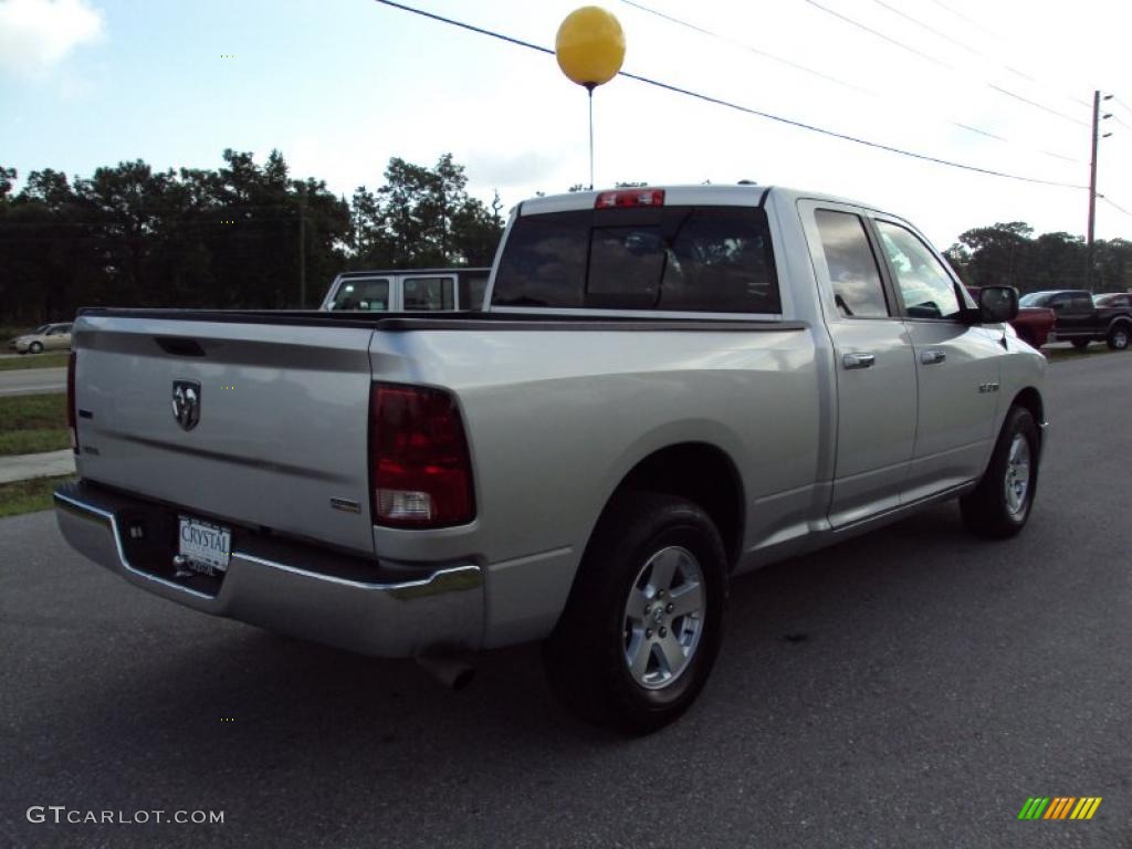 2010 Ram 1500 SLT Quad Cab - Bright Silver Metallic / Dark Slate/Medium Graystone photo #8