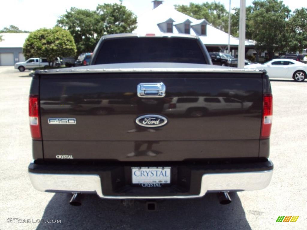 2005 F150 XLT SuperCab - Dark Stone Metallic / Tan photo #7