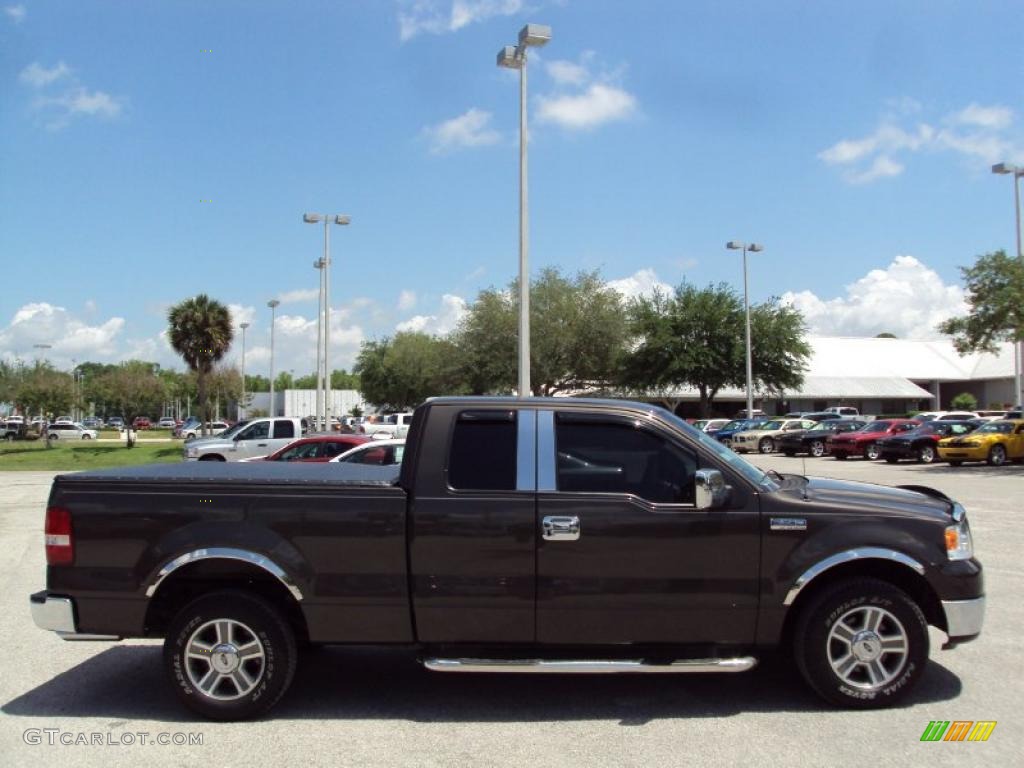 2005 F150 XLT SuperCab - Dark Stone Metallic / Tan photo #9