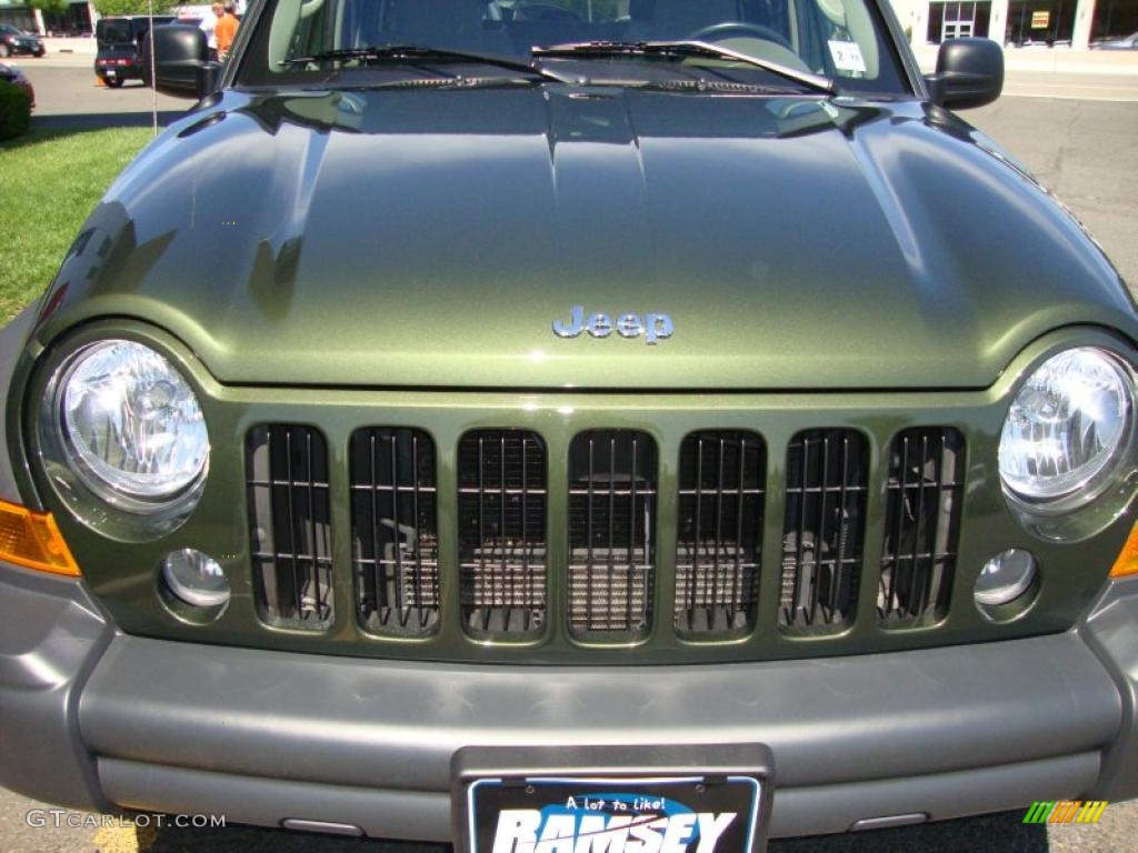 2007 Liberty Sport 4x4 - Jeep Green Metallic / Khaki photo #14