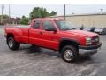 Victory Red - Silverado 3500HD LS Extended Cab 4x4 Dually Photo No. 3