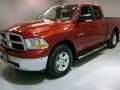 2009 Inferno Red Crystal Pearl Dodge Ram 1500 SLT Quad Cab 4x4  photo #3