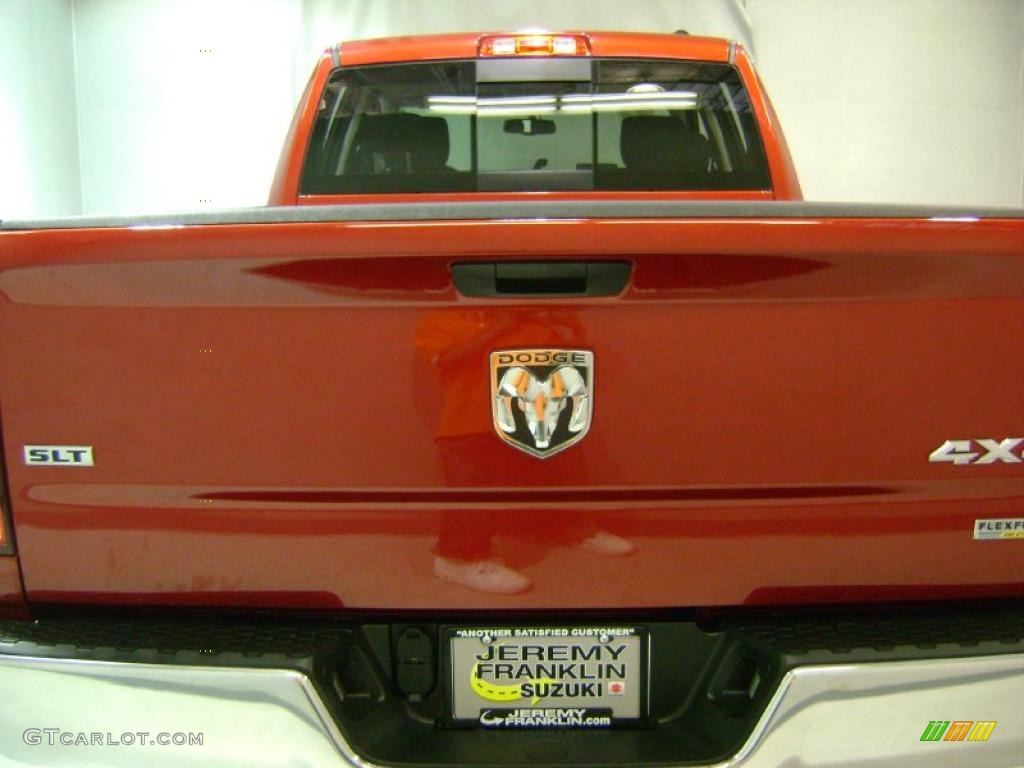 2009 Ram 1500 SLT Quad Cab 4x4 - Inferno Red Crystal Pearl / Dark Slate/Medium Graystone photo #5