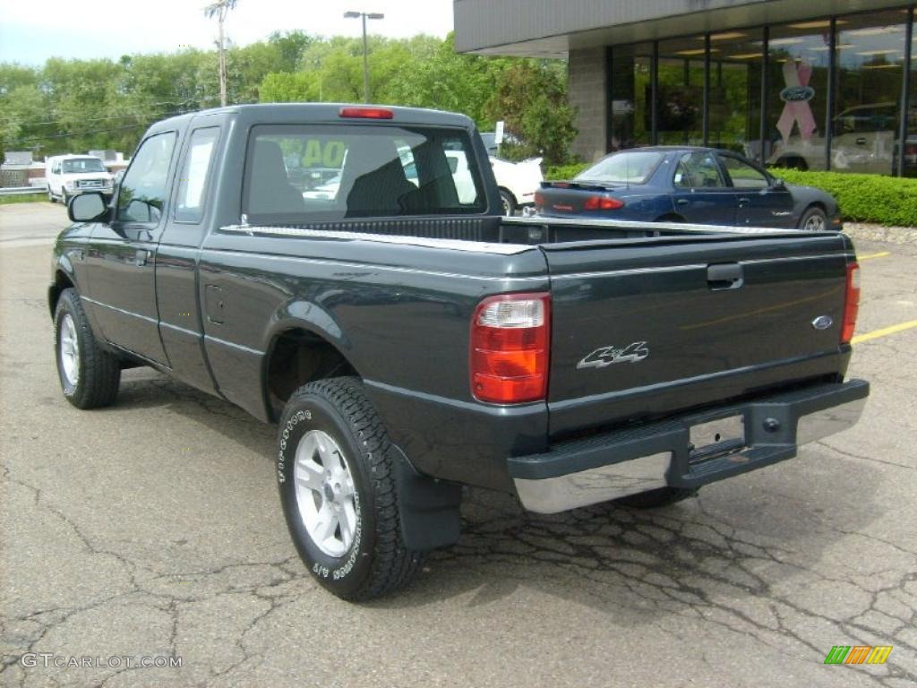 2004 Ranger XLT SuperCab 4x4 - Dark Green Metallic / Flint Gray photo #2