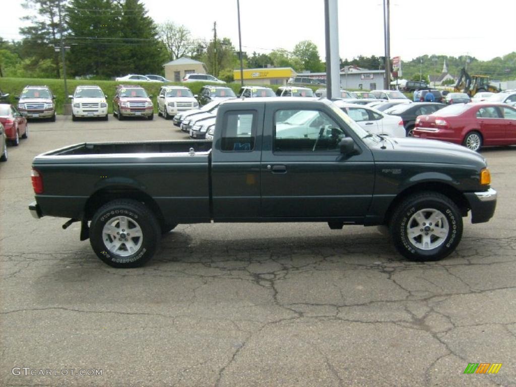 2004 Ranger XLT SuperCab 4x4 - Dark Green Metallic / Flint Gray photo #5