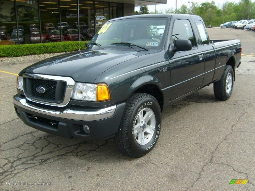 2004 Ranger XLT SuperCab 4x4 - Dark Green Metallic / Flint Gray photo #8