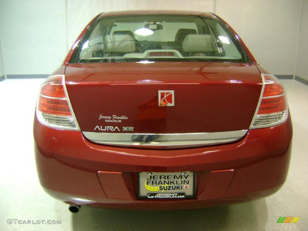 2009 Aura XR - Red Jewel Tintcoat / Gray photo #5
