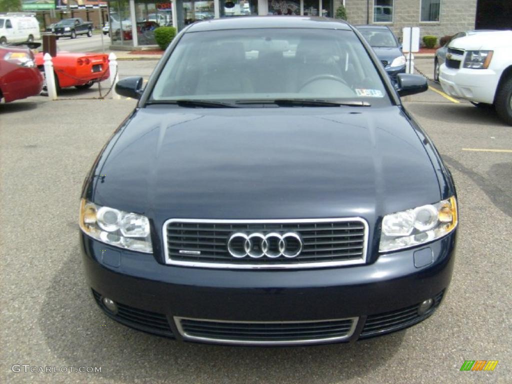 2004 A4 1.8T quattro Sedan - Moro Blue Pearl Effect / Grey photo #8