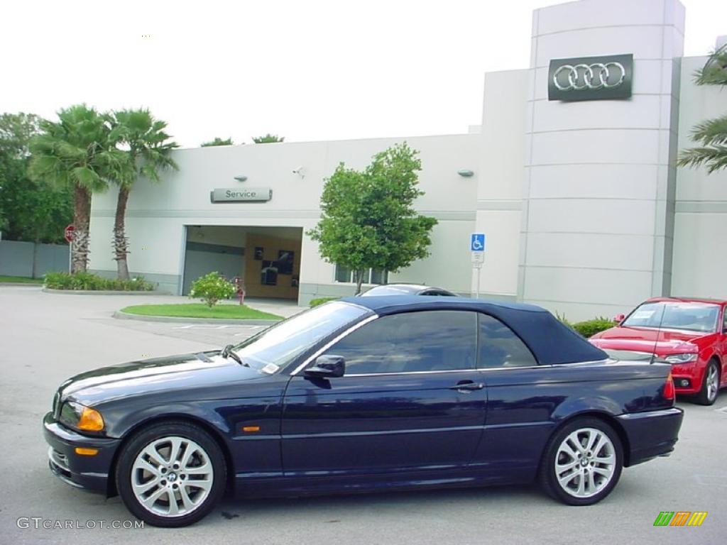 2002 3 Series 330i Convertible - Orient Blue Metallic / Sand photo #2