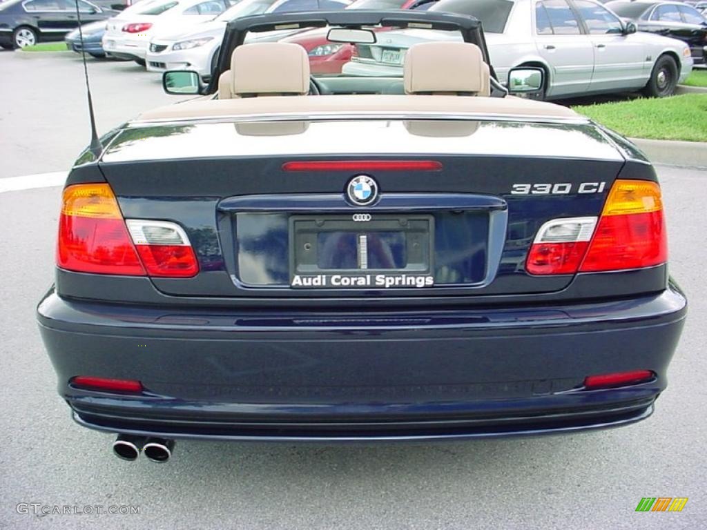 2002 3 Series 330i Convertible - Orient Blue Metallic / Sand photo #5