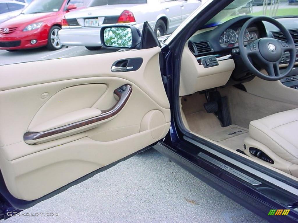 2002 3 Series 330i Convertible - Orient Blue Metallic / Sand photo #10