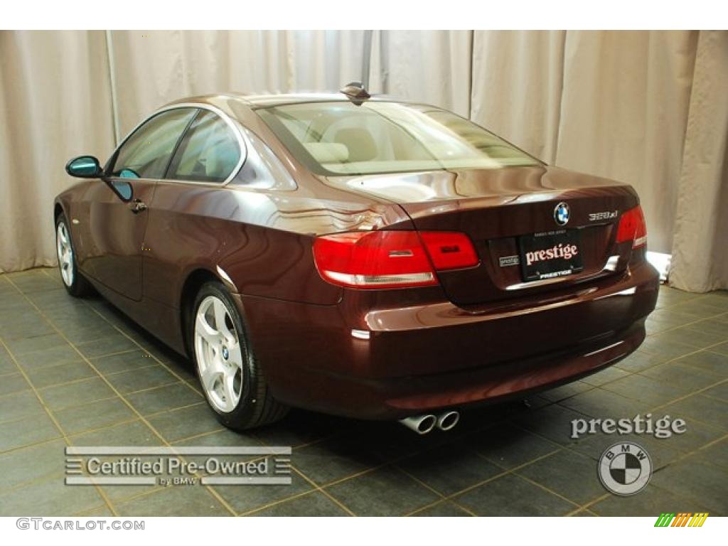 2008 3 Series 328xi Coupe - Barbera Red Metallic / Beige photo #4