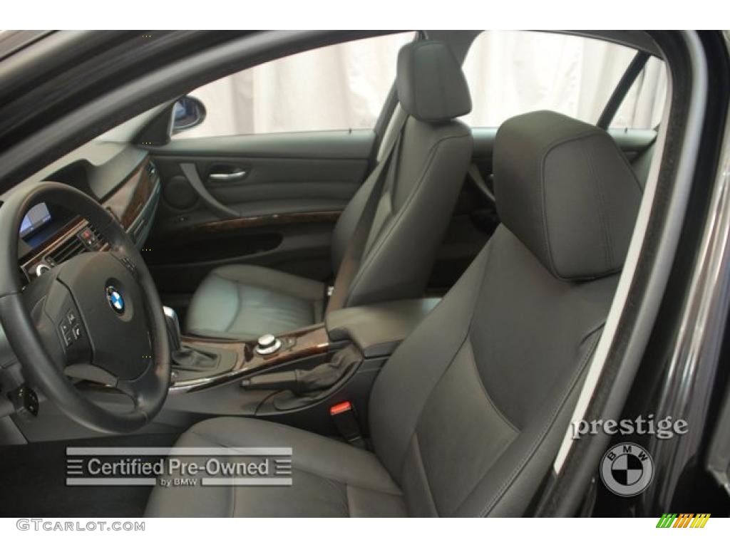 2008 3 Series 328xi Sedan - Jet Black / Black photo #14