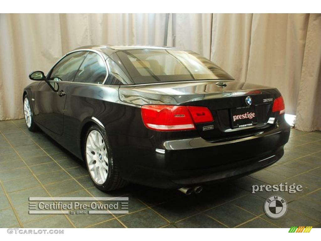 2007 3 Series 328i Convertible - Jet Black / Saddle Brown/Black photo #4