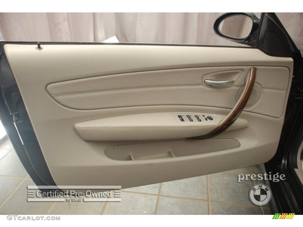 2008 1 Series 128i Convertible - Jet Black / Taupe photo #9