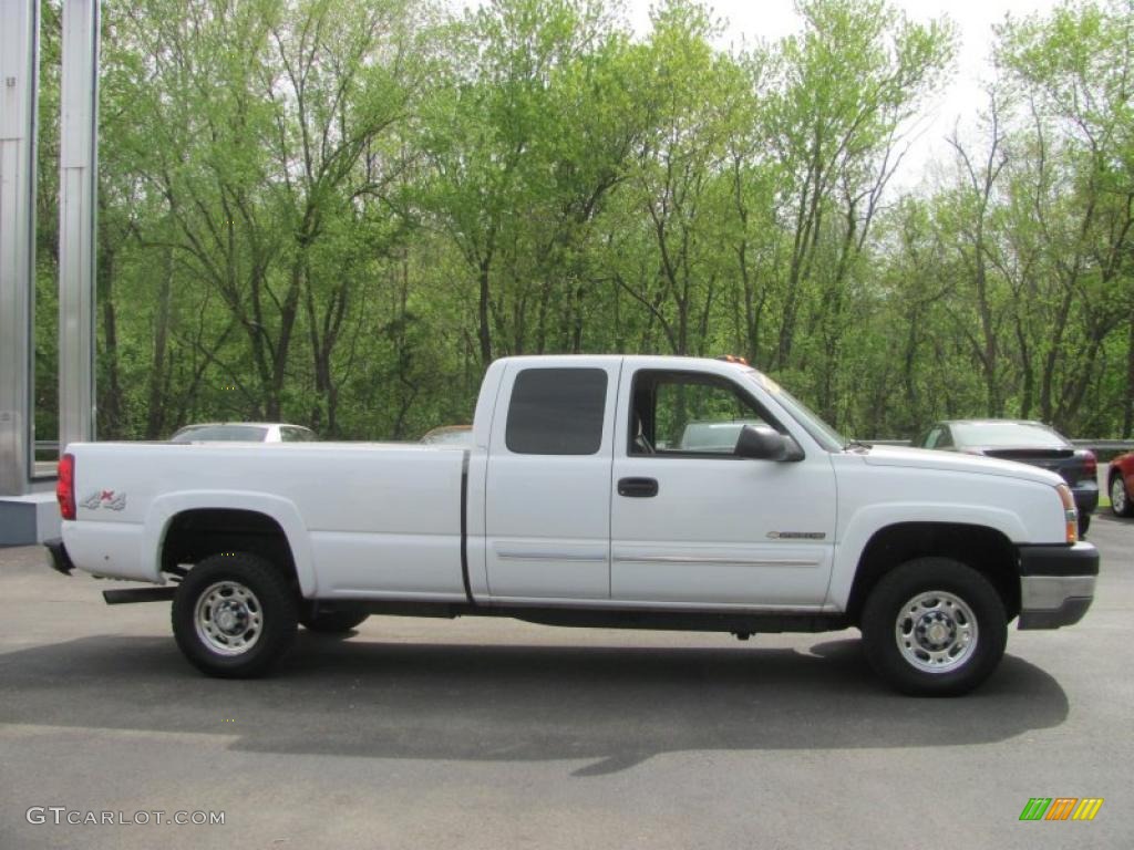 2003 Silverado 2500HD LS Extended Cab 4x4 - Summit White / Dark Charcoal photo #13