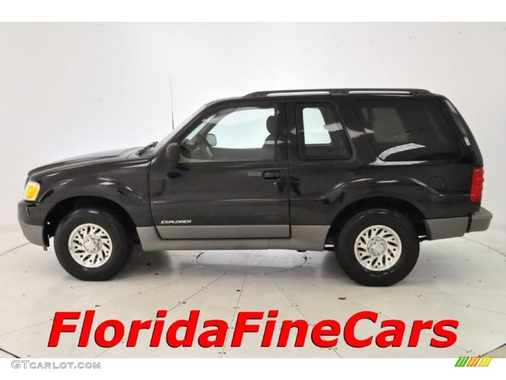 2001 Explorer Sport - Black / Medium Prairie Tan photo #3