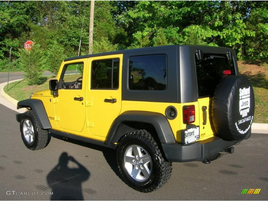 2009 Wrangler Unlimited Rubicon 4x4 - Detonator Yellow / Dark Slate Gray/Medium Slate Gray photo #7
