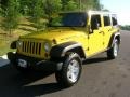 2009 Detonator Yellow Jeep Wrangler Unlimited Rubicon 4x4  photo #10