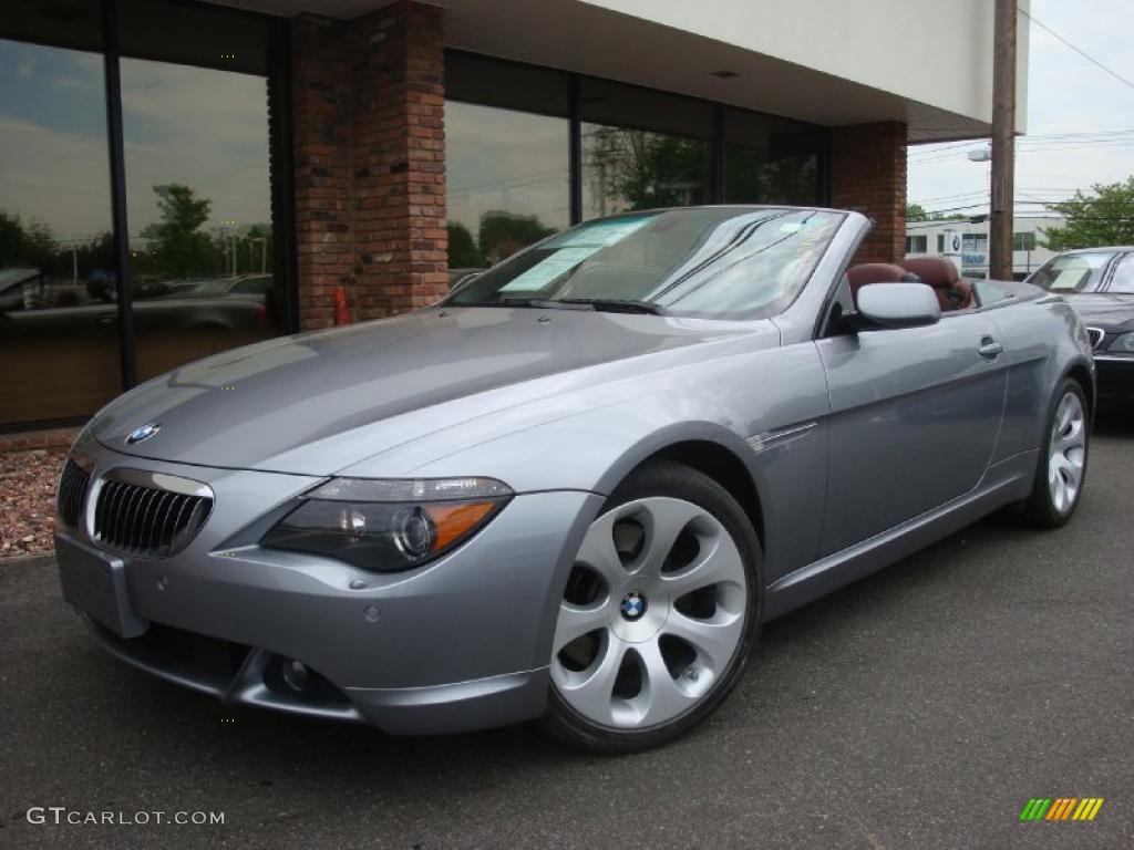 2007 6 Series 650i Convertible - Silver Grey Metallic / Chateau Red photo #1