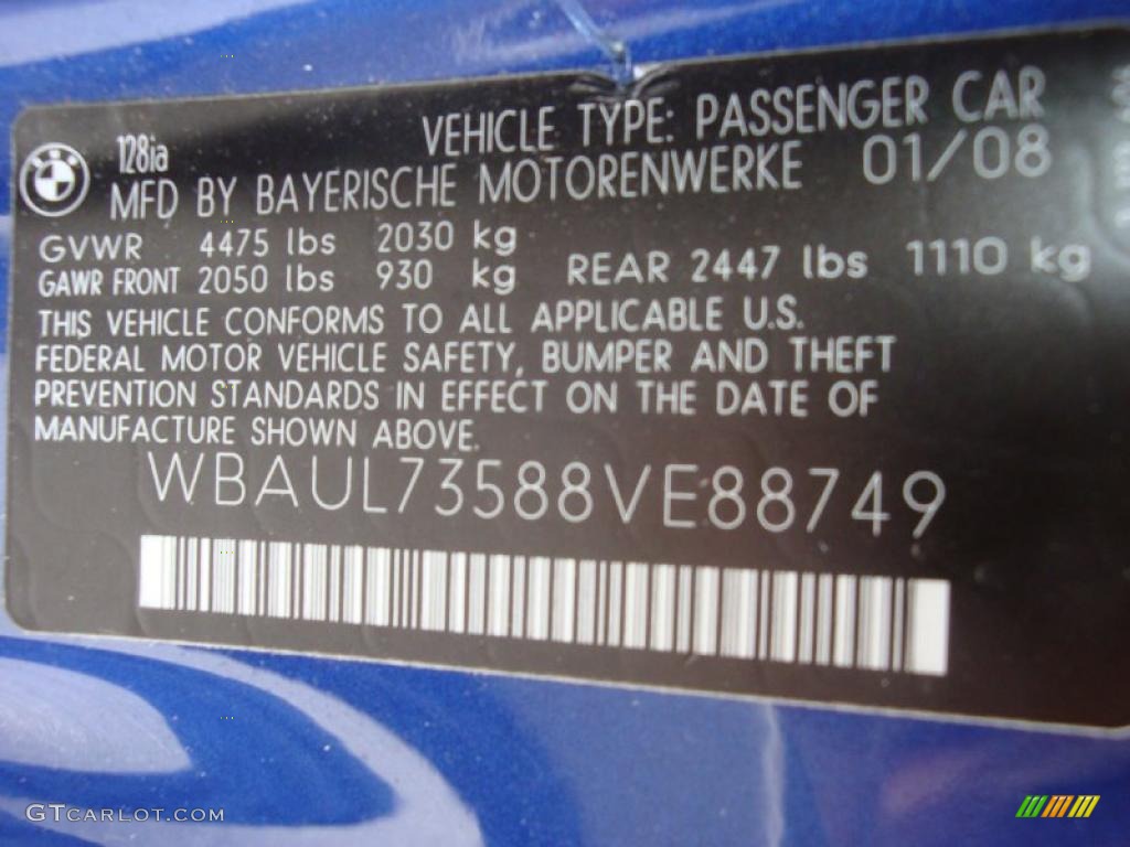 2008 1 Series 128i Convertible - Montego Blue Metallic / Taupe photo #17