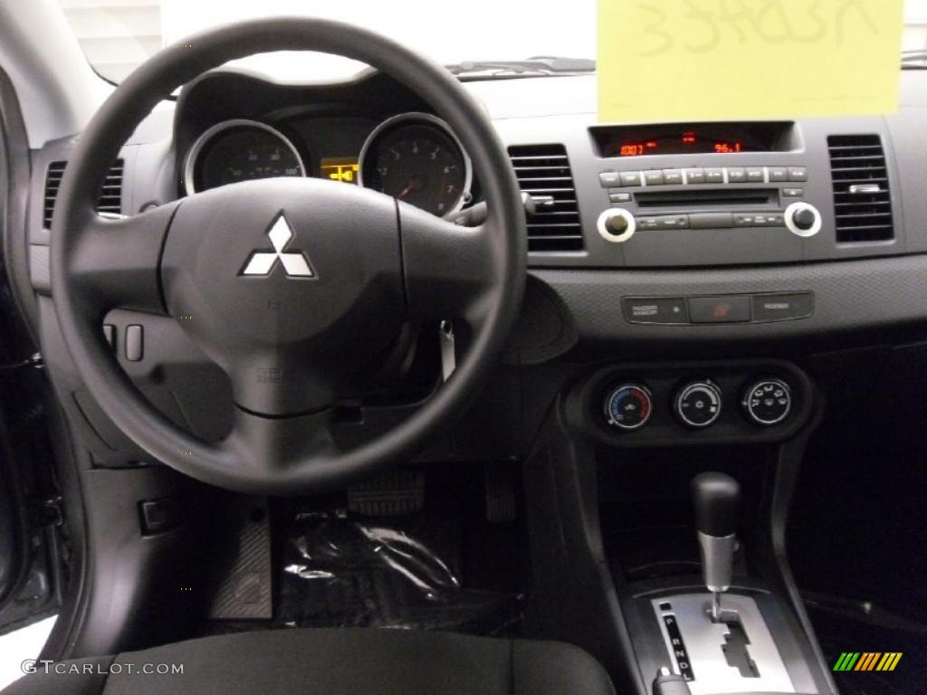 2010 Lancer DE - Graphite Gray Pearl / Black photo #14