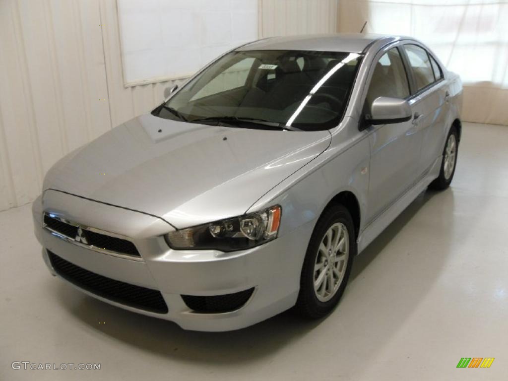 2010 Lancer ES - Apex Silver Metallic / Black photo #1