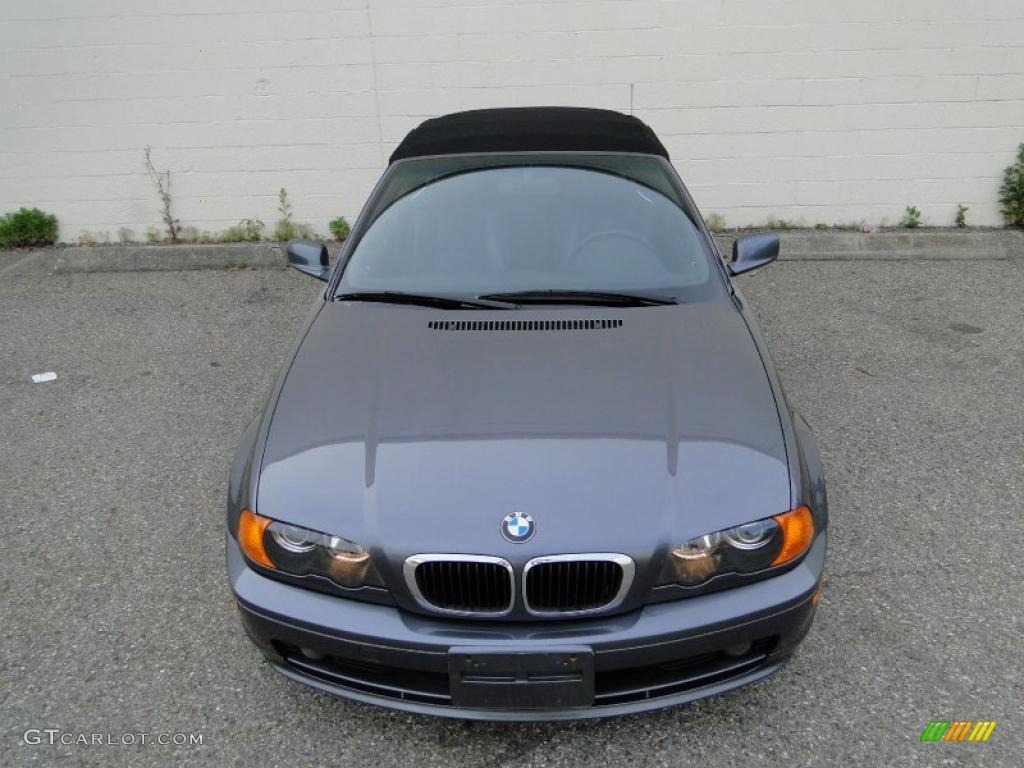 2001 3 Series 325i Convertible - Steel Grey Metallic / Black photo #5